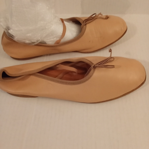 Doen Pale Pink Leather Women's Ballet  Flats with Bow Detail SiZe 8 - Picture 6 of 7